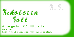 nikoletta voll business card